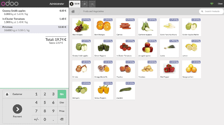 Point de vente - Interface